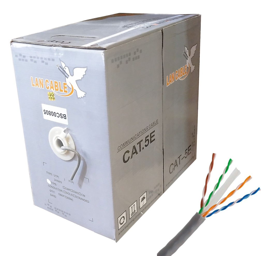 305m Drum (Box) of rigid UTP CAT5e shielded cable