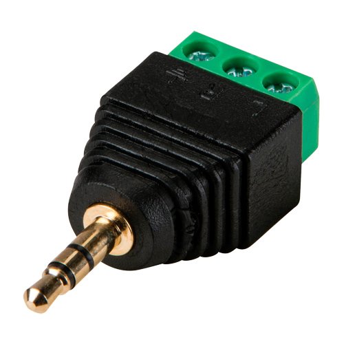 Conector Jack 3.5 mm Estéreo con salida +/- de 2 terminales