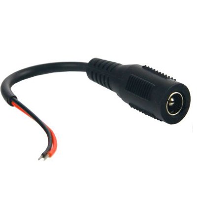 Standard  Power Female Connector with 10 centimeters Red Black parallel Cable 