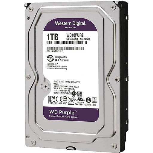 [WD10PURZ] Disco Duro de 1 Tb ( 1024 Gb ) Western Digital Purple.