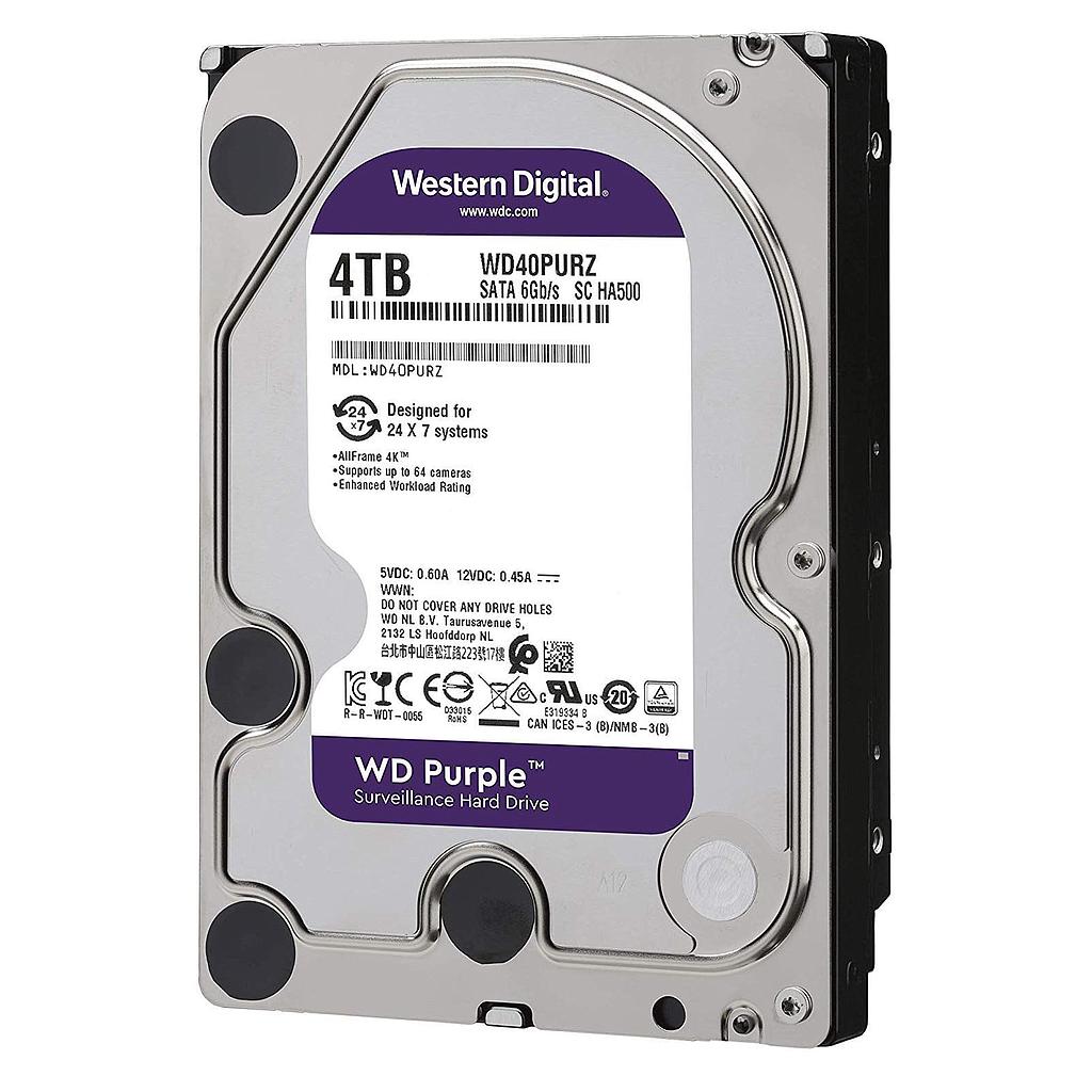 Disco Duro de 4 Tb ( 4048 Gb ) Western Digital Purple