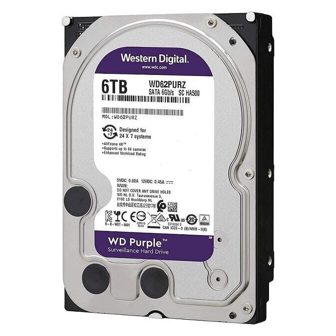 Disque Dur de 6Tb (6144Gb) Western Digital Purple