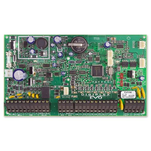 Placa central Paradox EVO192 Digiplex de 8 particiones  192 zonas Grado 3