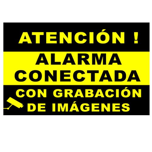 Placa de Alarma Conectada PVC para interior/exterior