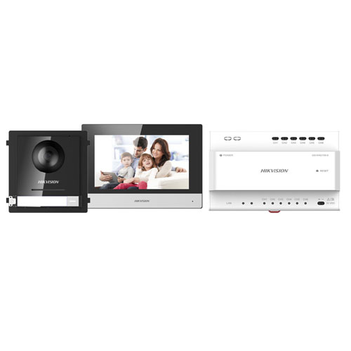 Kit PROMO Portier Vidéo à 2 Fils Hikvision 2ème génération pour installation en saillie