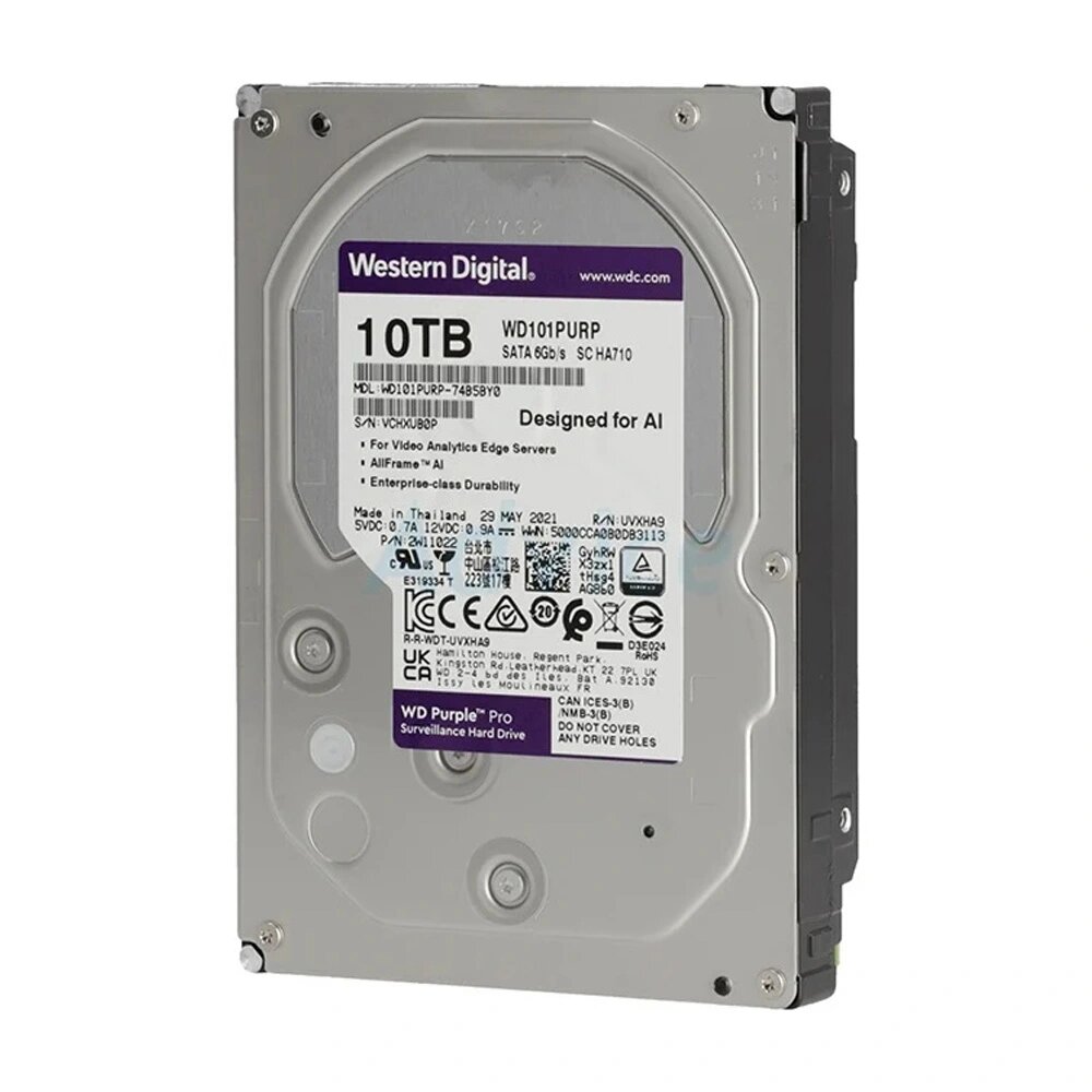 Disque Dur de 10 Tb ( 10240 Gb ) Western Digital Purple.