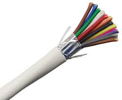 Rouleau de 100m de câble flexible blindé sans halogène à 12 fils (12x0.22 AL/M HF)