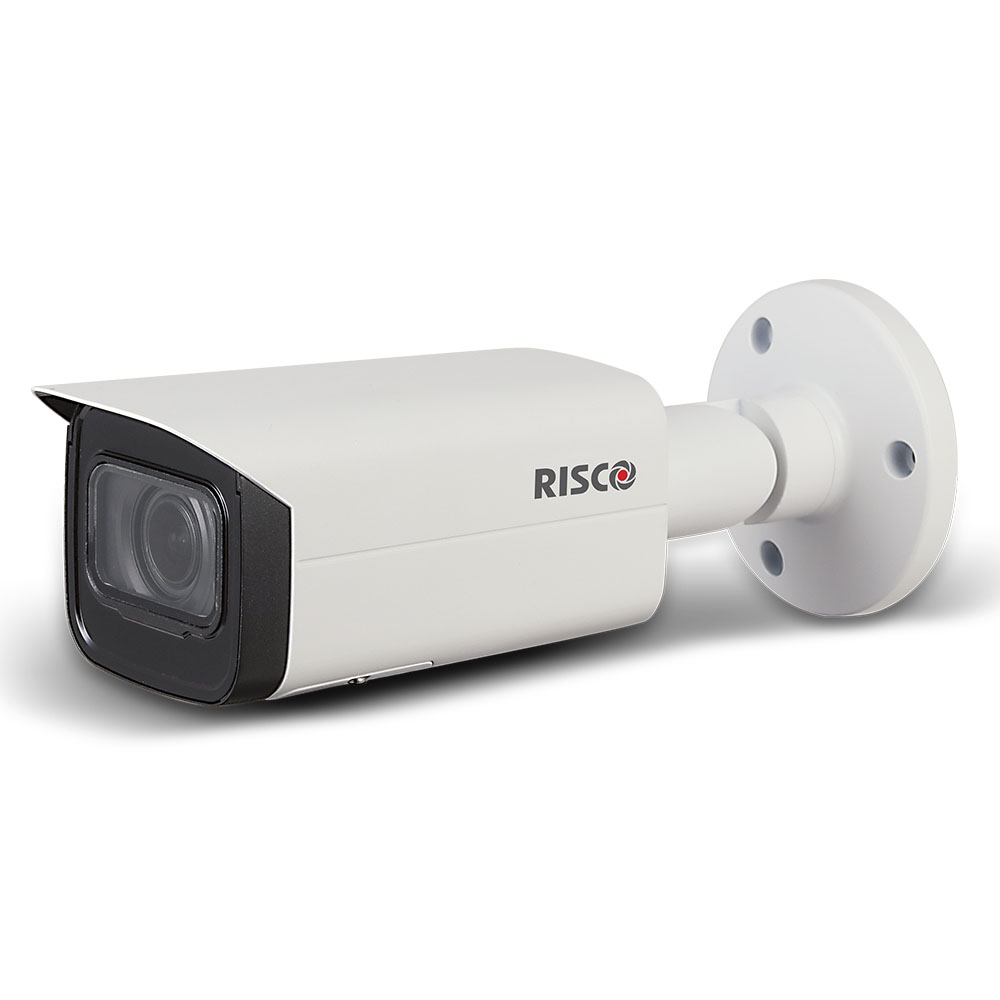 Cámara IP Varifocal Bullet Risco EL exterior 4MP IR50m 2.8-12mm/F1.7 PoE IP67 Micro SD VUpoint