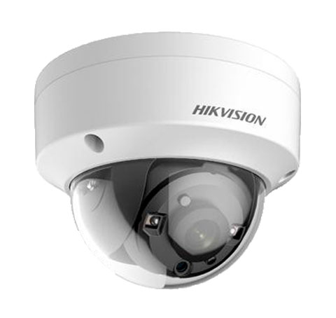 Cámara Domo Antivandálica IK10 2MP 2.8mm 4en1 Ultra Low Light IP67,  IR30m Hikvision