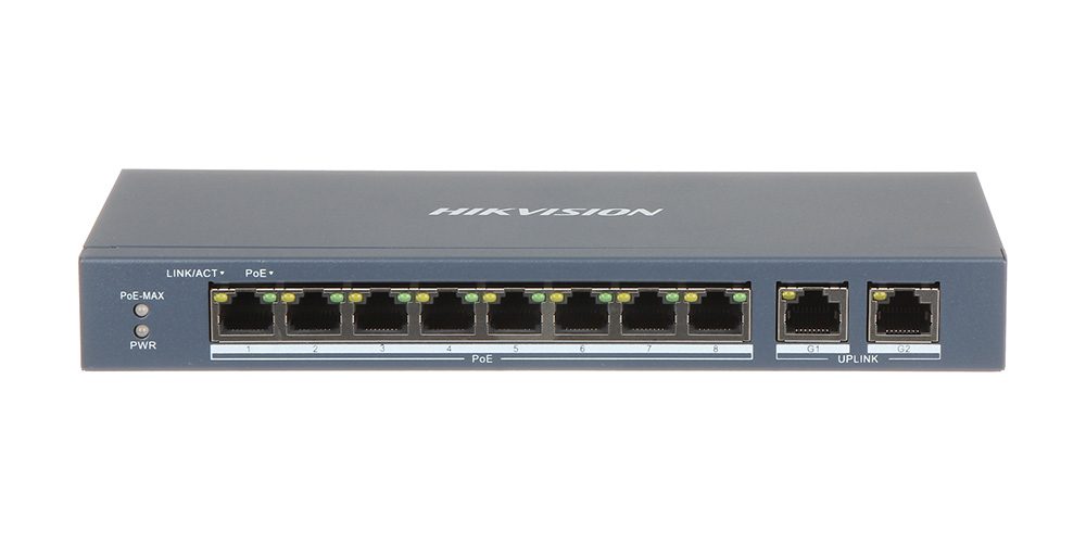 POE Switch 8 ports 100Mbps 2P Gigabit RJ45 Hikvision