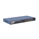 Switch POE inteligente 16 puertos 100Mbps - 2 Puertos Gigabit RJ45 - 2P SFP Gigabit Hikvision