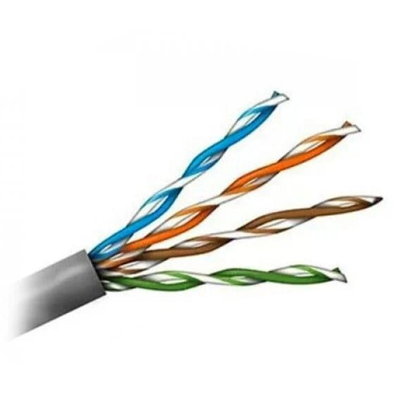 Cable de red UTP CAT5E de 305 m (cobre macizo, 0,5 mm, CM) PVC 24AWG UL CM