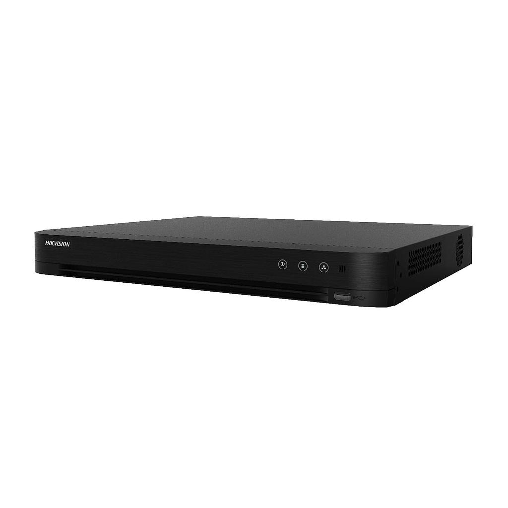 Grabador DVR 5en1 4CH 4MP + 2IP 4MP Acusense Analítica Vídeo 1HDD 10TB Audio vía coaxial Hikvision