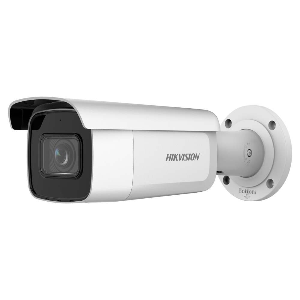 Cámara IP bullet 6MP varifocal motorizada 2.8-12 mm IR60 E/S Audio Alarma IK10 AcuSense Hikvision