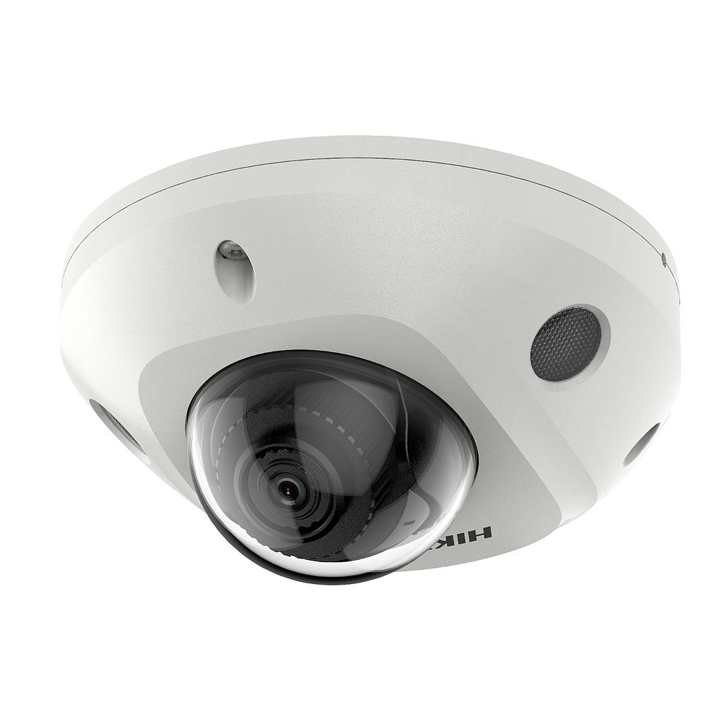 IP Mini Dome Camera 2MP 2.8 mm IP67 IK08 WDR120 H.265+ IR30 I/O Audio Alarm MIC Acusense 2nd Gen Hikvision