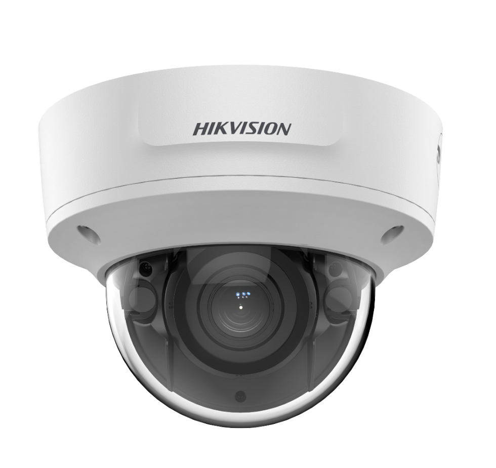 Cámara IP Domo 4MP varifocal motorizada 2.8-12mm E/S Audio Alarma IP67 IK10 AcuSense Hikvision