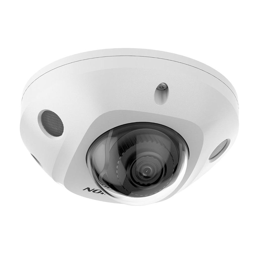 Cámara Minidomo IP 4MP 2.8 mm AcuSense IR30 MIC WDR120 E/S Audio Alarma IP67 Funciones Inteligentes Hikvision