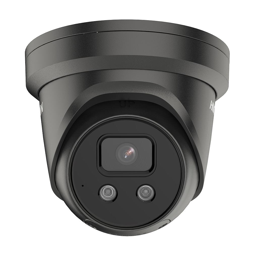 Cámara Turret IP 4K 2.8mm IP67 Luz estroboscópica y alarma AcuSense IR30 E/S Audio-Alarma. Micro Altavoz BLACK Hikvision