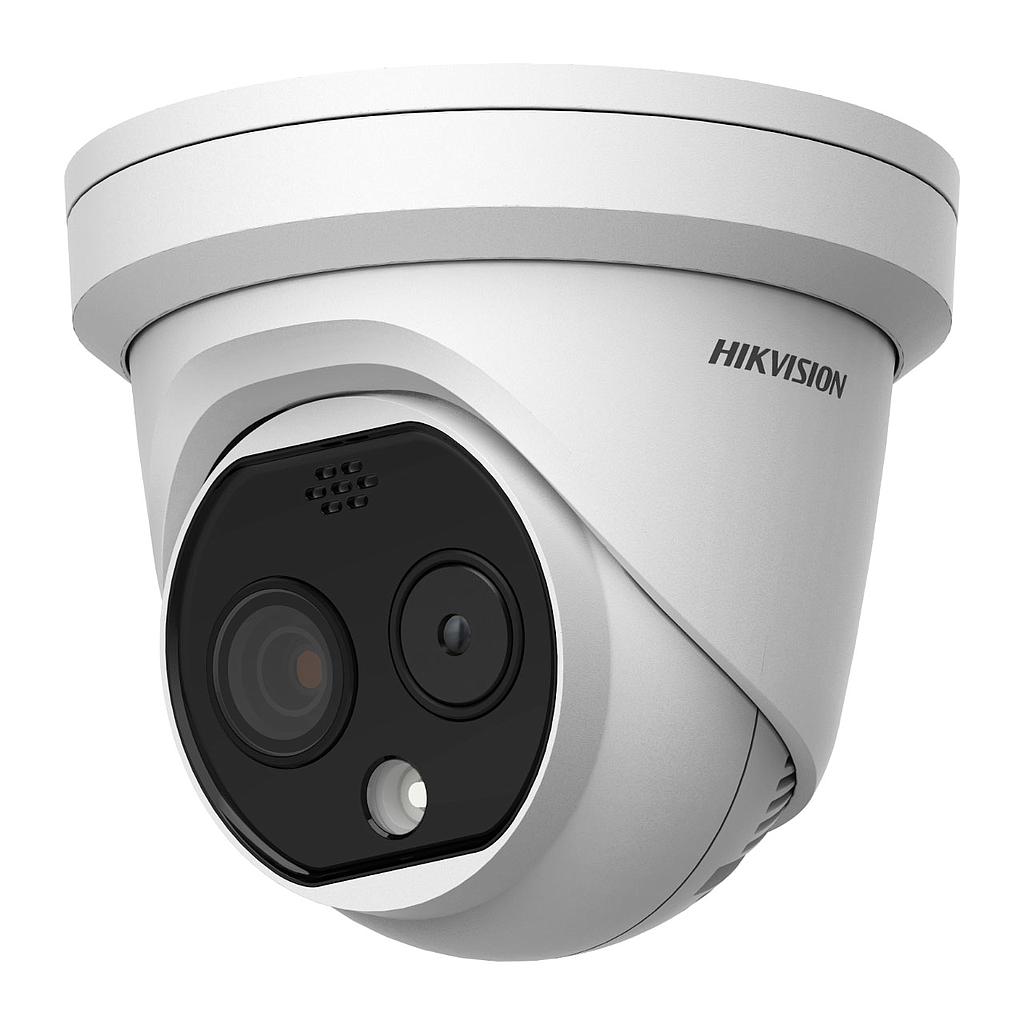 Domo IP Bi-espectro Óptico/Térmico 2.2/2.1mm  4MP IR15m White Light 30m E/S Alarma Audio MIC Alarma Visible-Audible Analítica vídeo Hikvision