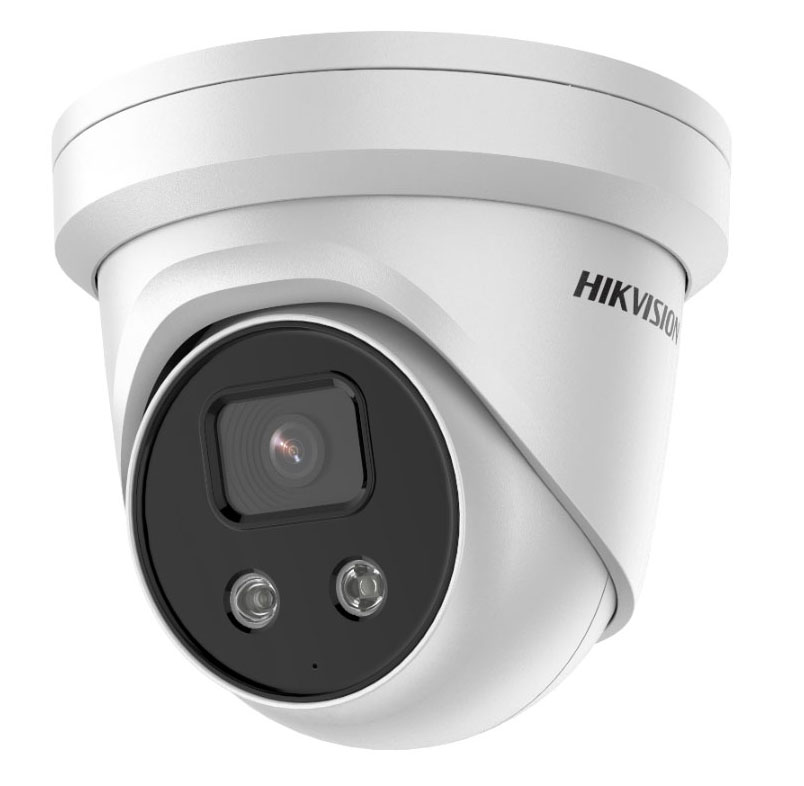 Cámara Turret IP 2MP 2.8mm Luz estroboscópica Advertencia sonora AcuSense WDR120 IR40 IP67 E/S Audio-Alarma Hikvision