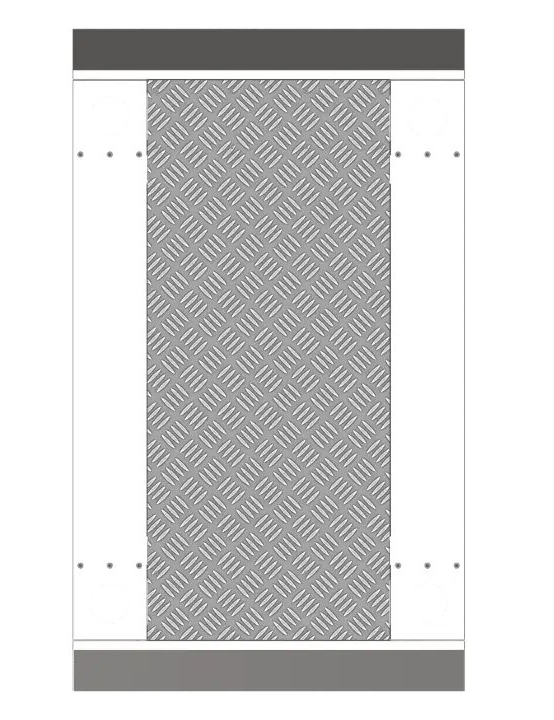 Base for turnstile Aluminum 550mm Hikvision