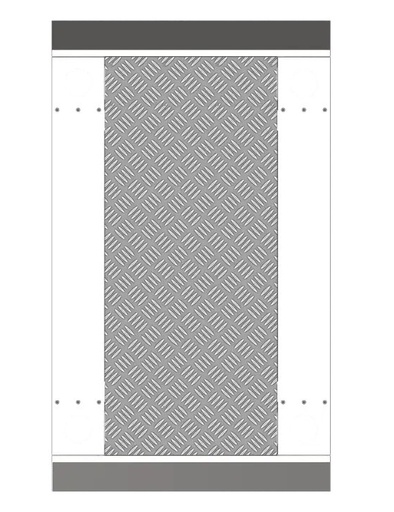 [DS-K3G501-BASE550-R ] Base for turnstile Aluminum 550mm Hikvision