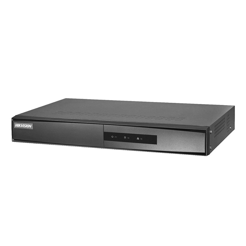  Grabador NVR IP 4CH 4POE 4MP 40/60Mbps mini 1U HDMI/VGA simultánea 1HDD Hikvision 