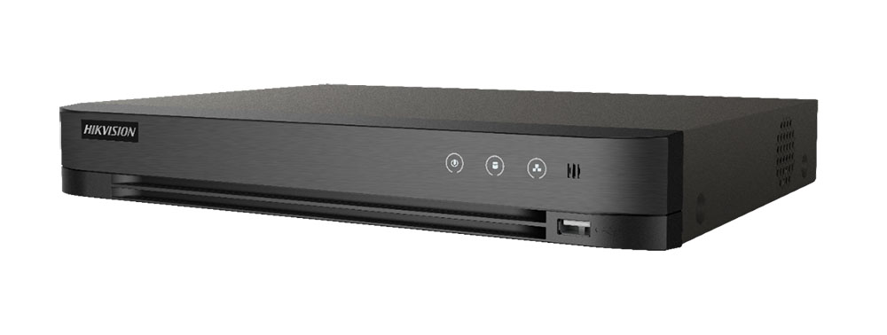 Grabador DVR 4MP 5en1 16H + 8IP (4MP) E/S Audio 2HDD VCA Acusense Hikvision