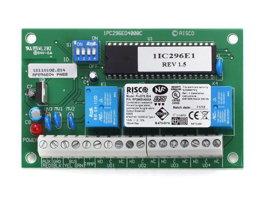 Módulo Expansor de 4 salidas a relé de Grado 3 para centrales LightSYS+