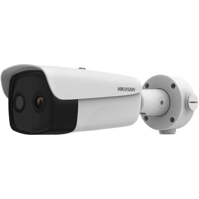 Cámara Bullet IP Biespectro 9.7mm 384×288 4mm 2688x1520 Anticorrosión IR30 IP67 Alarma Audio Hikvision