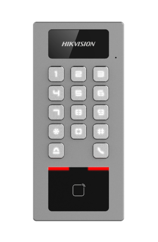 Terminal 2en1 Autónomo Exterior APP Hik-Connect. Control Acceso tarjeta/teclado Audioportero. Hikvision