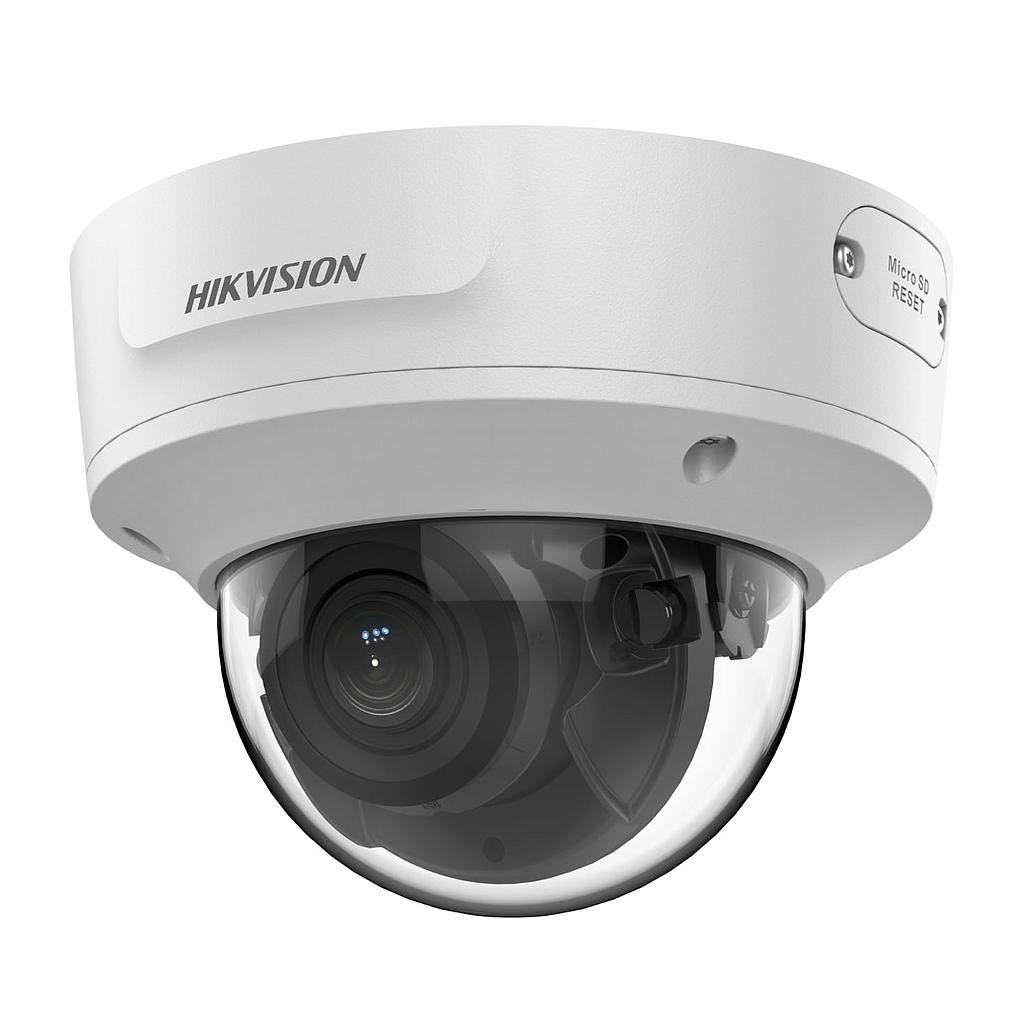 Cámara Domo IP 2MP Varifocal Motorizada 2.8-12mm AcuSense WDR 120dB IP67 IK10 IR40 E/S Audio Alarma Hikvision