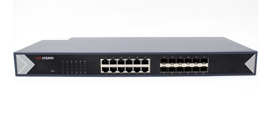 Switch POE totalmente gestionado Gigabit 24 puertos Hikvision