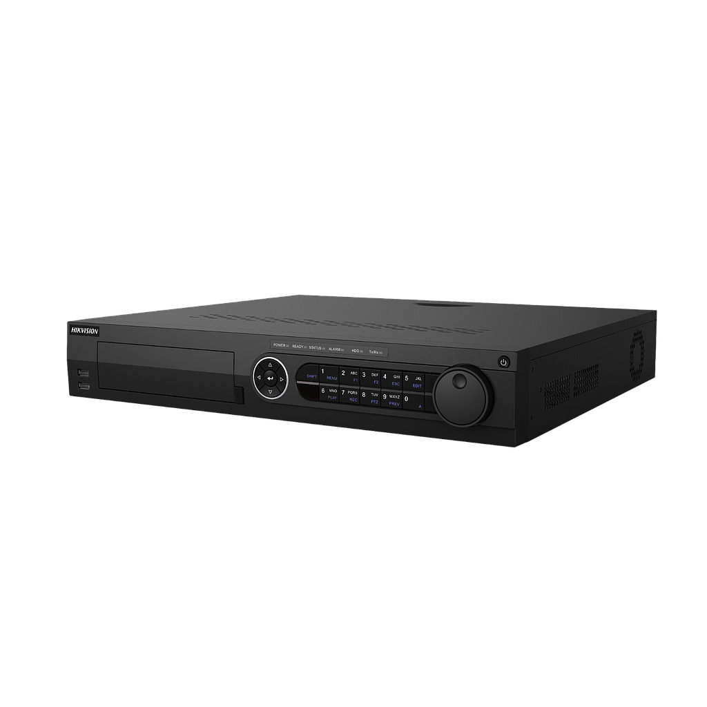 Grabador DVR 5en1 32CH 5MP Lite1080p + 16CH IP 6MP 1.5U Acusense 4xHDD E/S Audio Alarma 16/4 Hikvision