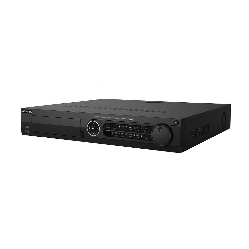 Grabador DVR 5en1 32CH 5MP +32 IP 1.5U Acusense 4xHDD E/S Audio 4x1 Alarma 16/4 Hikvision