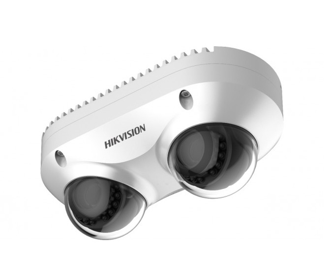 Dual-Directional Panovu Chamber 4MP 2.8mm IP67 IK10 IR10 WDR120 2xmic I/O Audio Hikvision Audio