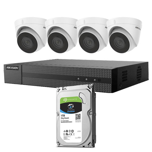 Kit Domo IP Hikvision Grabador + 4xDomo + HD