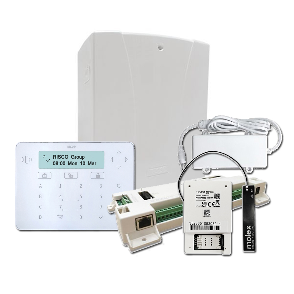 LightSYS Kit of Adaptation to Grade 2. Main board + Touch keyboard + GSM 2G Module + Power supply + Box RISCO