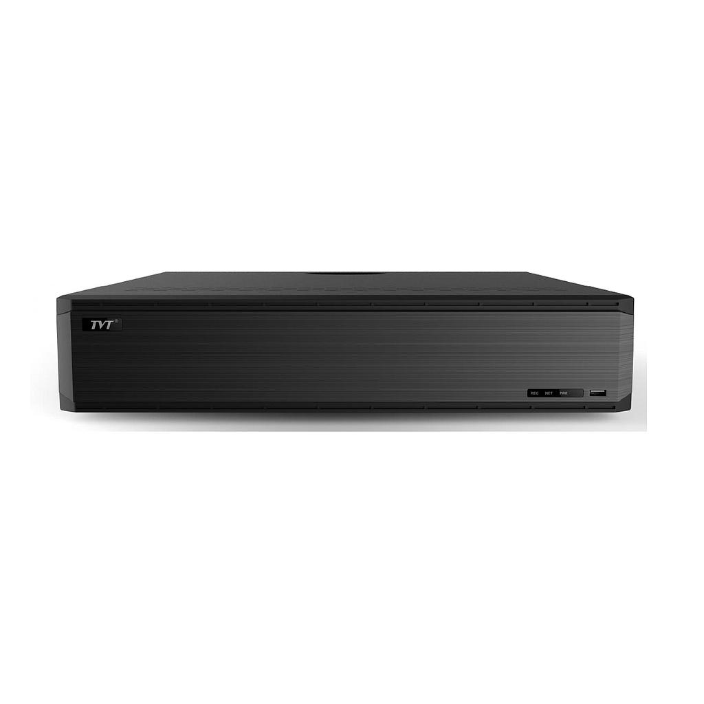 Grabador NVR IP 64CH 16MP Audio 8HDD Alarma 16/4 Face Detection Matrículas VCA TVT