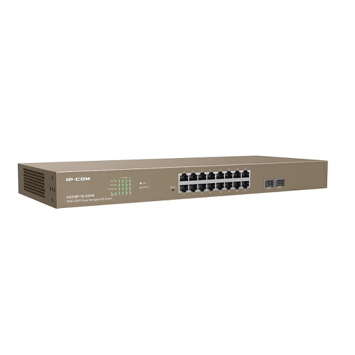 [G3318P-16-250W] 16GE+2SFP Cloud Managed PoE Switch Gigabit IP-COM