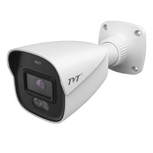 Câmara Bullet IP 4MP Iluminação dupla 30m IP67 Áudio MIC