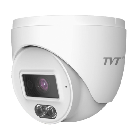 Cámara IP Turret 2MP IP67 Iluminación dual Luz Blanca IR 20m Micrófono. PVC