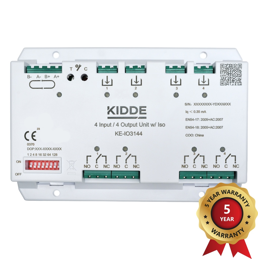 Módulo inteligente direccionable de 4 entradas/4 salidas con aislador Kidde