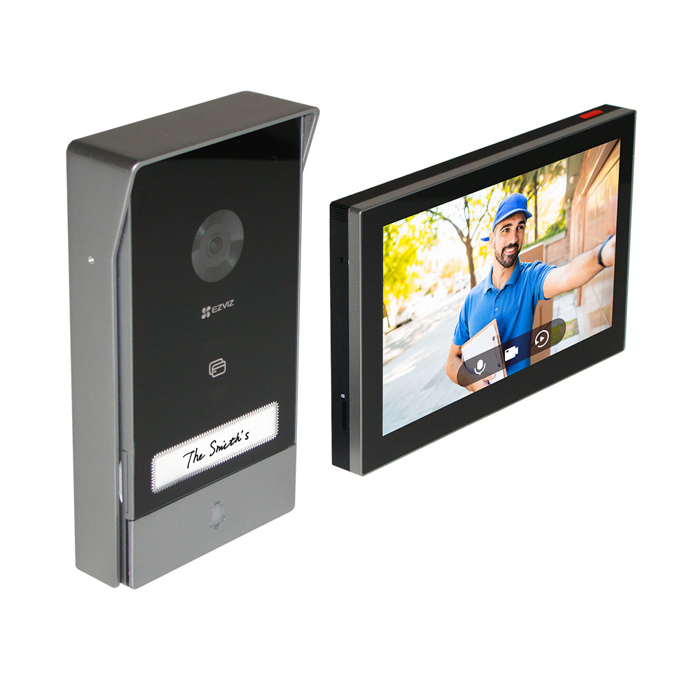 Videoportero doméstico inteligente Wifi 2 hilos Cámara exterior 2 en 1. Resolución 2K. Visión nocturna