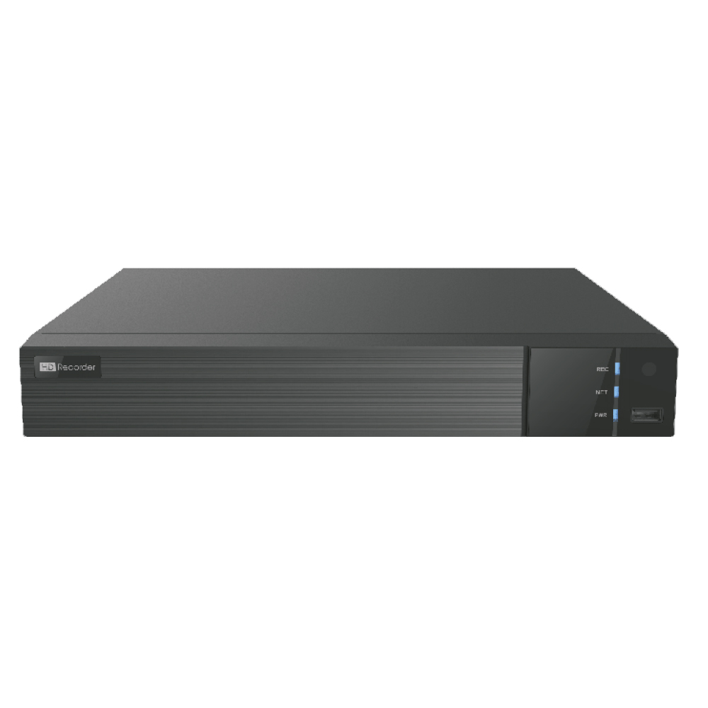 Grabador NVR IP 16CH 8MP 16PoE 2HDD VCA Facial Matrículas Perímetro