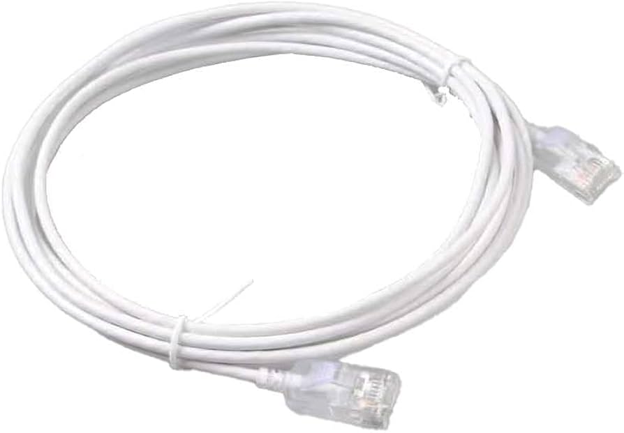 Cable de extensión de red, 12M6A a RJ45 macho, blanco