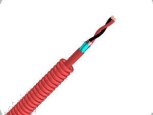 Bobina 100m Precableado en tubo corrugado Ø20 LH Rojo + SOZ1-K (AS+) PH120 2x1,5mm²  Cca  500V