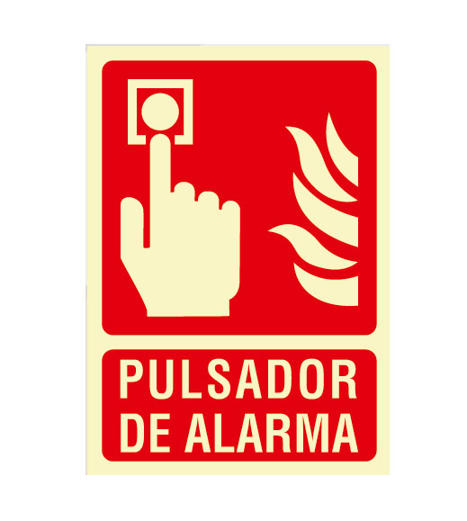 Cartel de Señalización Pulsador de Alarma