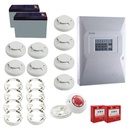 [KIT UNIPOS 6] Fire Kit Unipos84 Zones. Control Panel + 1 Manual Call Point + 8 heat detector + 1 Siren + 2 Bat.