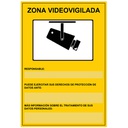 [BSC00837] Placa / cartel de Zona Videovigilada PVC para interior/exterior. Homologado según normativa vigente